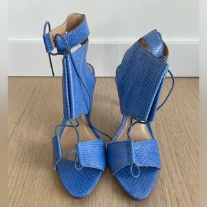 Loeffler Randall Periwinkle Snakeskin Heels Size 7